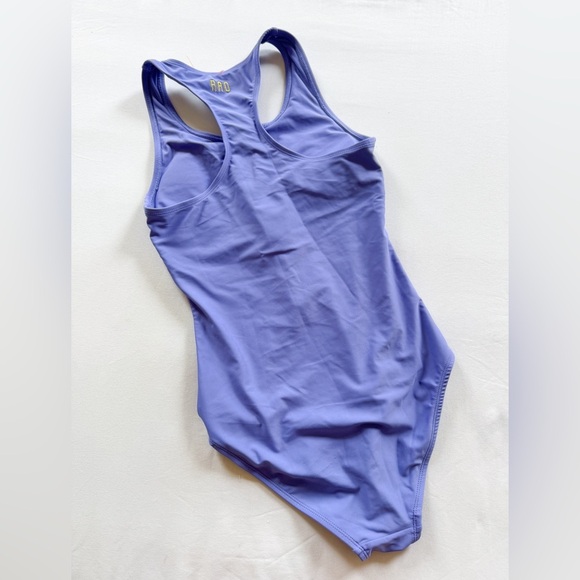 RAD Purple Zip-Front Swimsuit size S - Picture 2 of 4